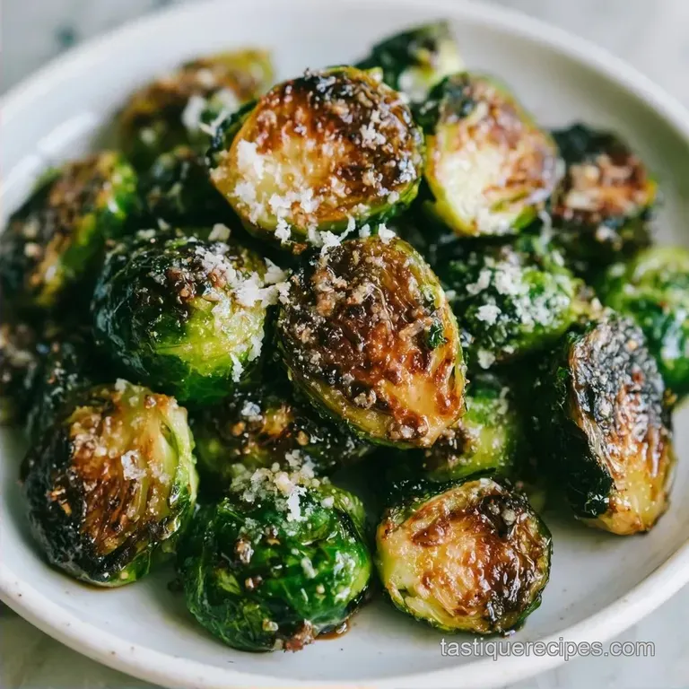 Crispy Roasted Brussels Sprouts with Balsamic Glaze