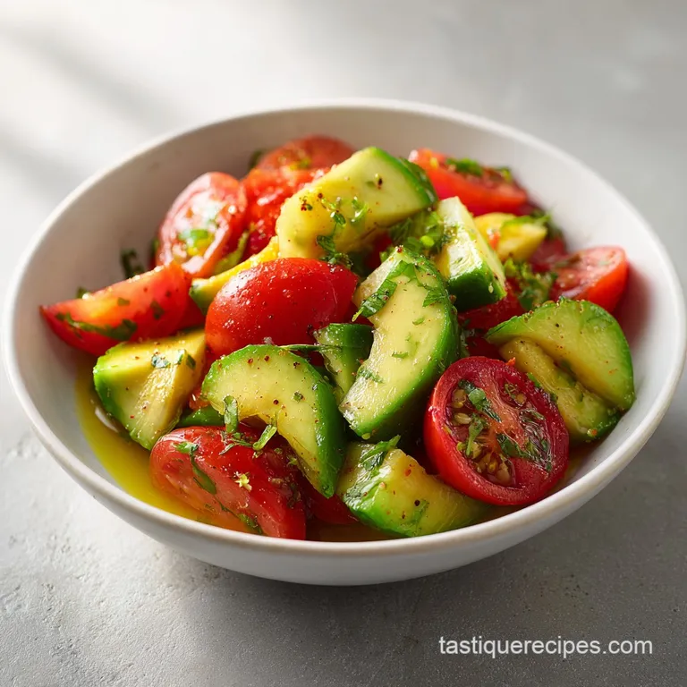 Cucumber Tomato Avocado Salad: Crisp and Fresh
