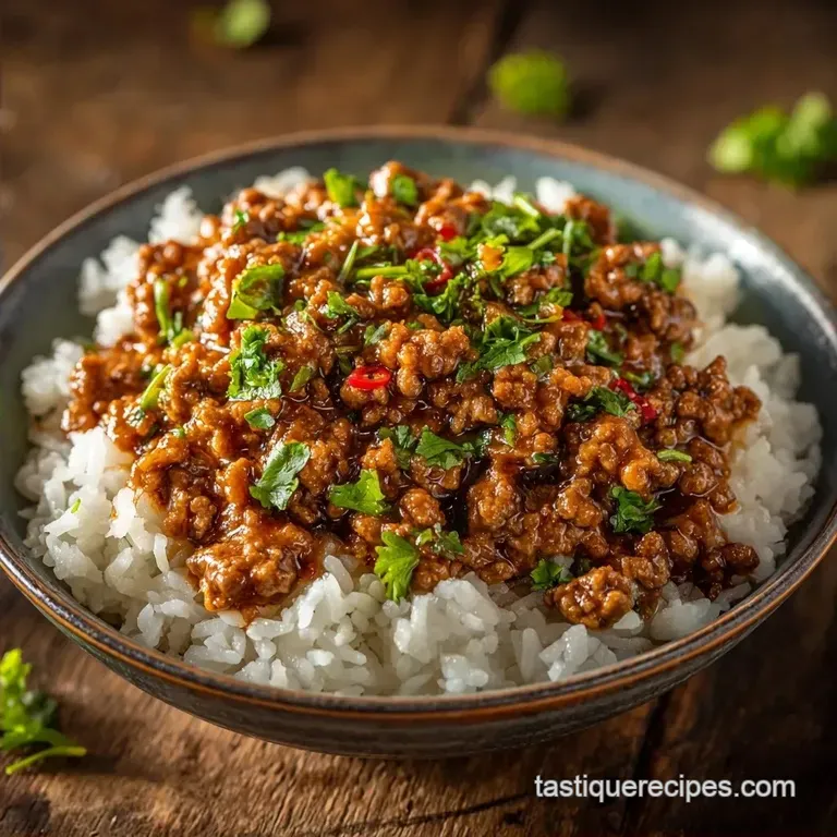 Fast Ground Beef and Rice Skillet: Savory and Toasted