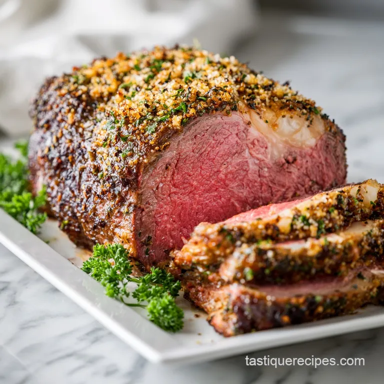 Garlic Herb Crusted Prime Rib