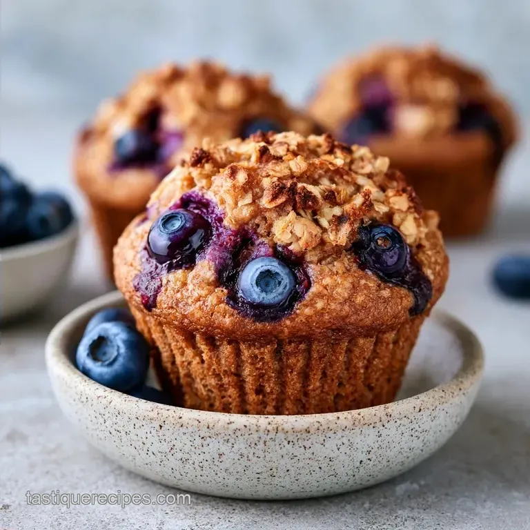 Healthy Blueberry Muffins with Oats