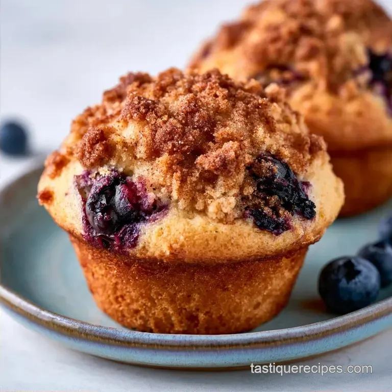 Blueberry Muffins with Golden Streusel