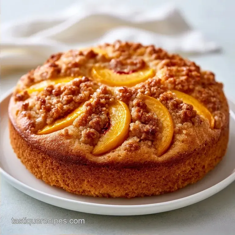 Rustic Italian Peach Crumb Cake