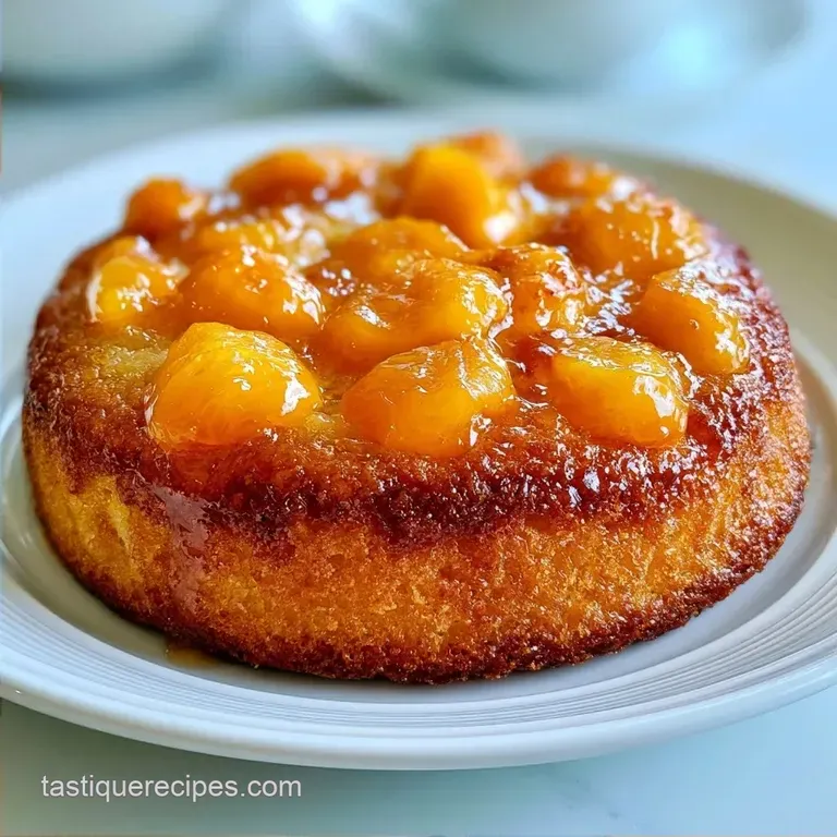 Golden Juicy Peach Cake Recipe