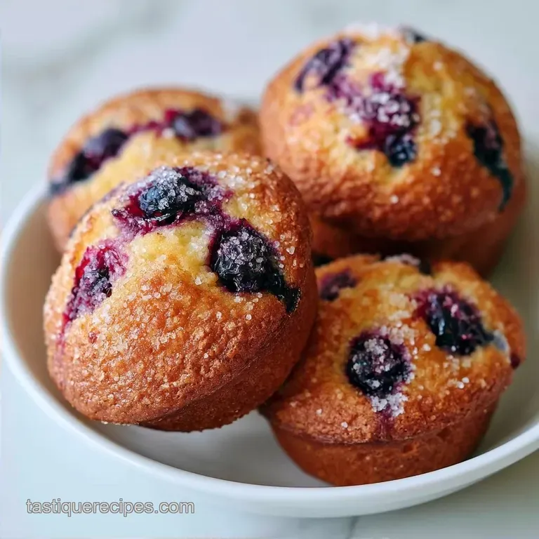 Bakery Style Lemon Blueberry Muffins