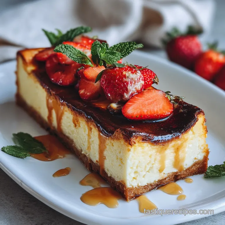 Loaf Pan Basque Cheesecake: Custardy Center