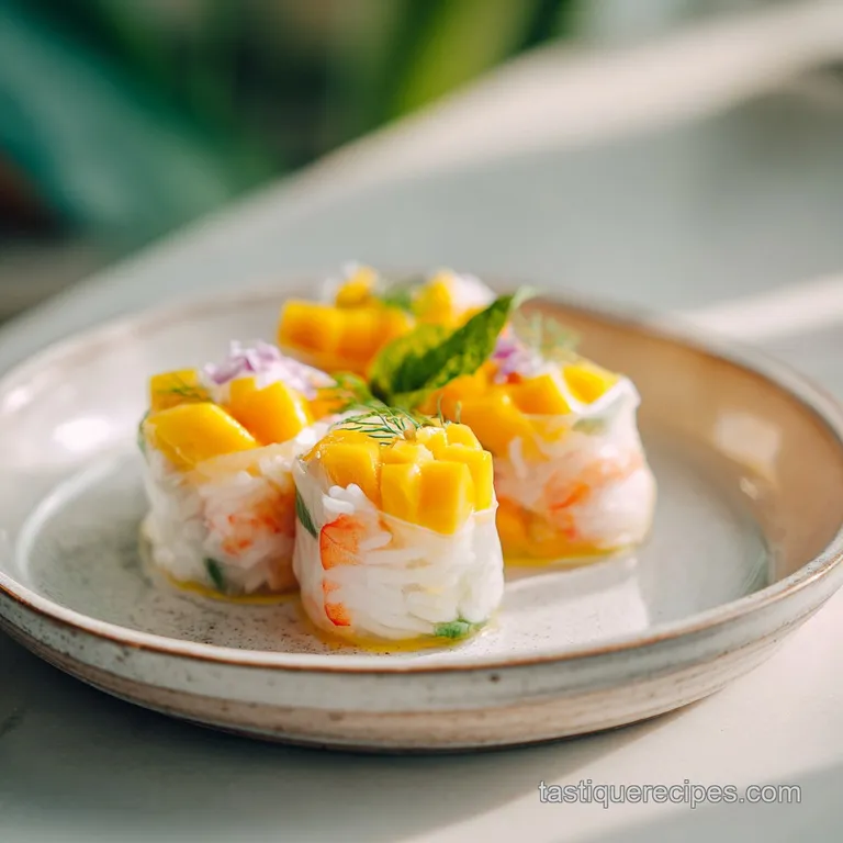 Mango Sticky Rice Rolls with Coconut Rice