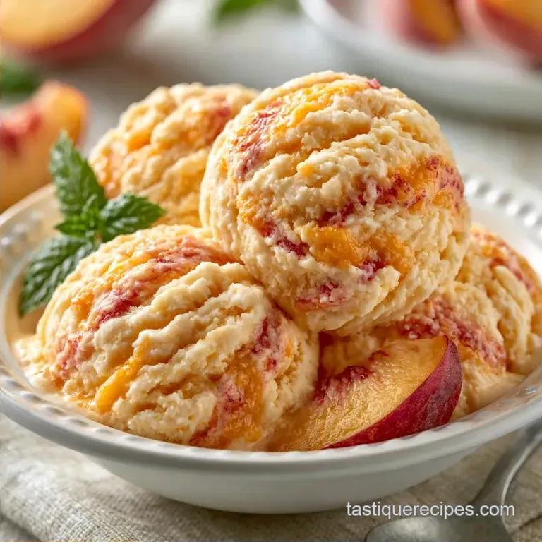 No-Churn Peach Ice Cream