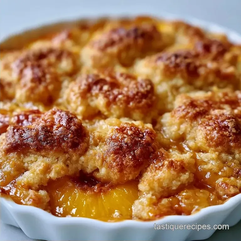 Old Fashioned Peach Cobbler with Canned Peaches