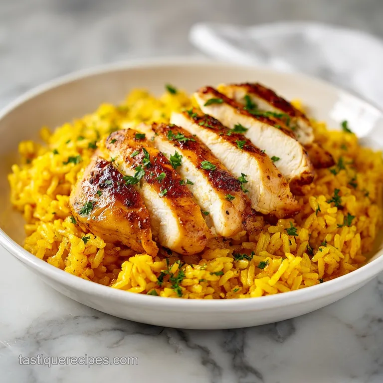 One Pot Chicken and Rice: Golden and Fluffy