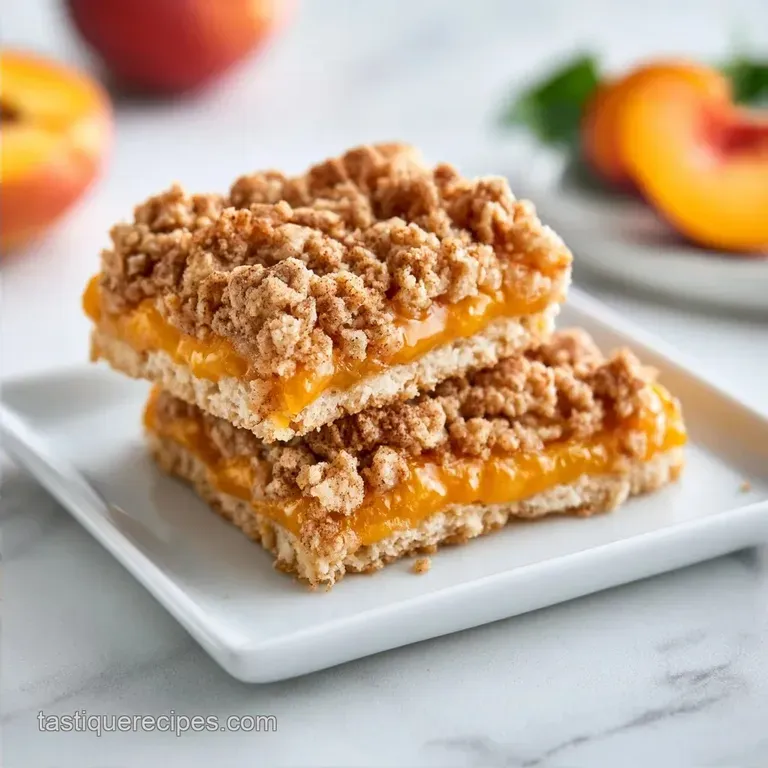 Old Fashioned Peach Pie Crumb Bars