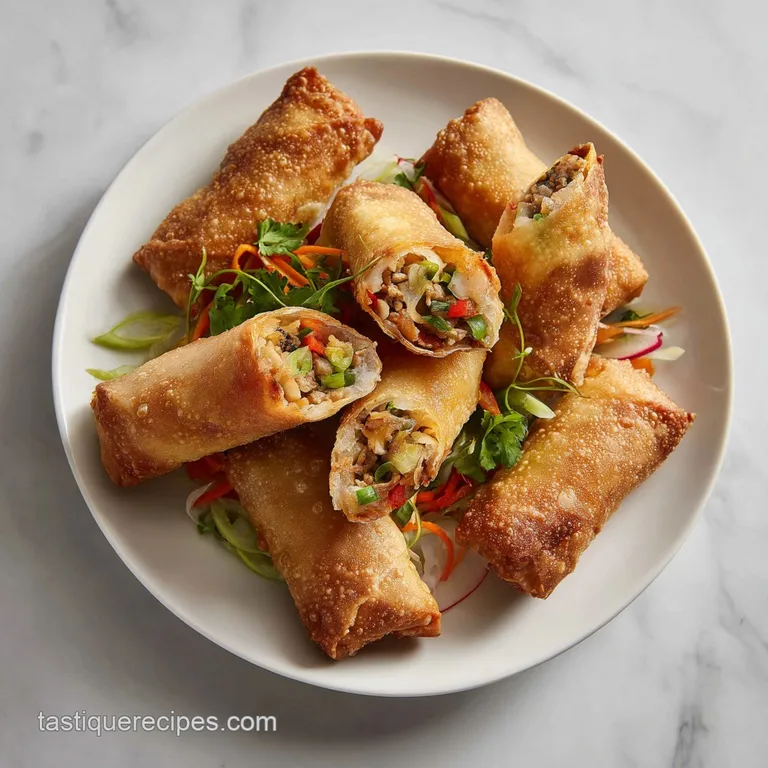 Shatter-Crisp Pork and Mushroom Egg Rolls