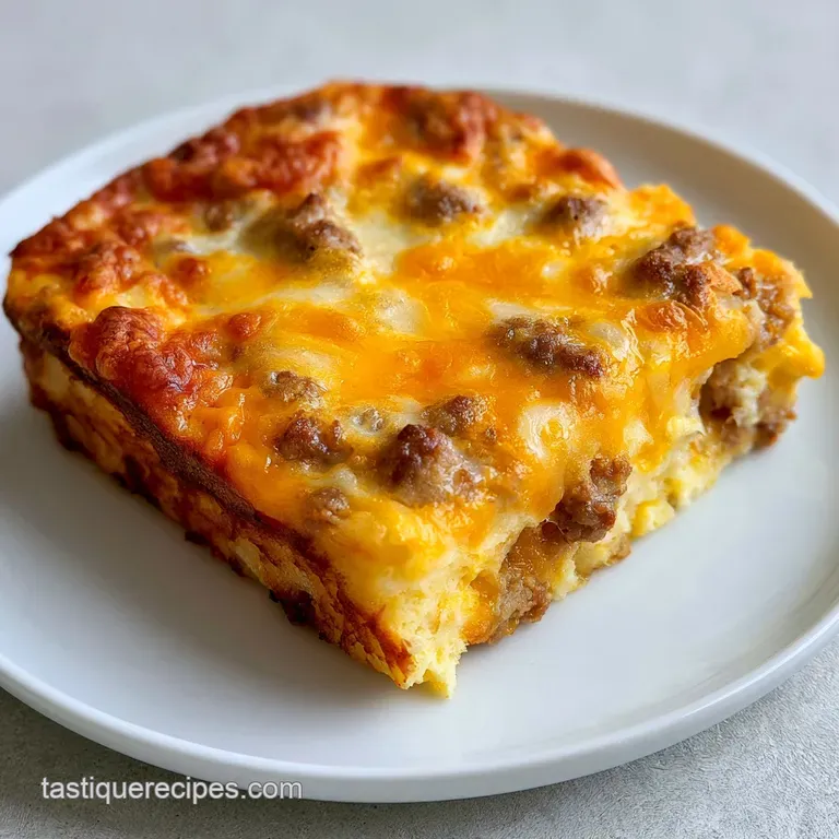 Sausage Egg and Cream Cheese Hashbrown Casserole