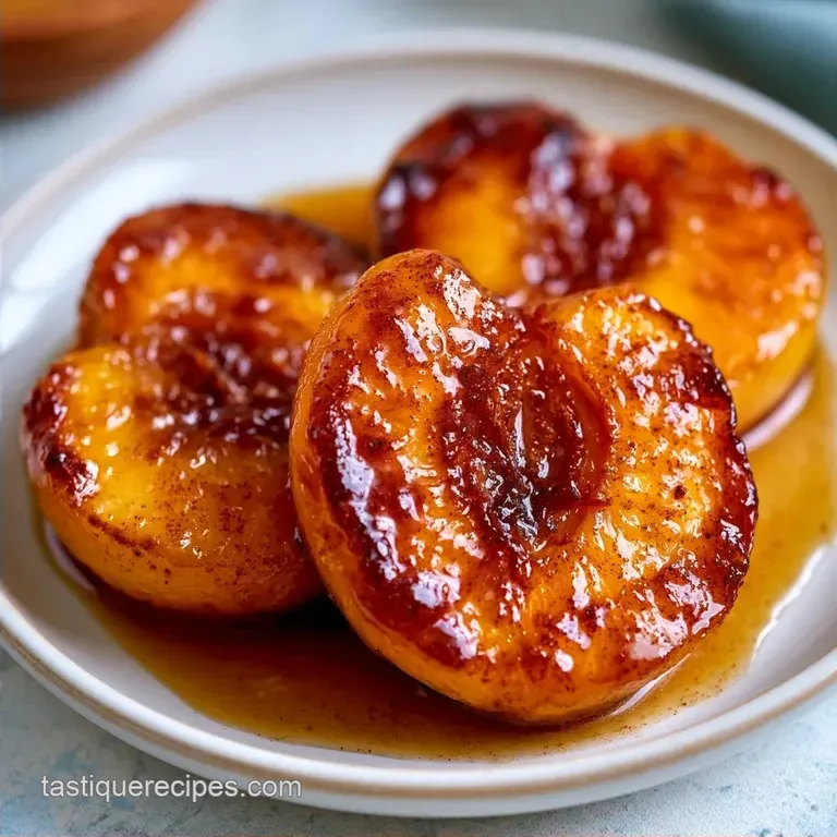 Simple Baked Peaches with Brown Sugar