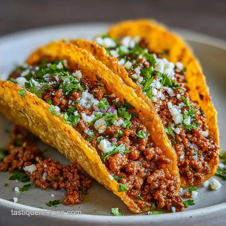 Simple Ground Beef Tacos: Savory and Rich