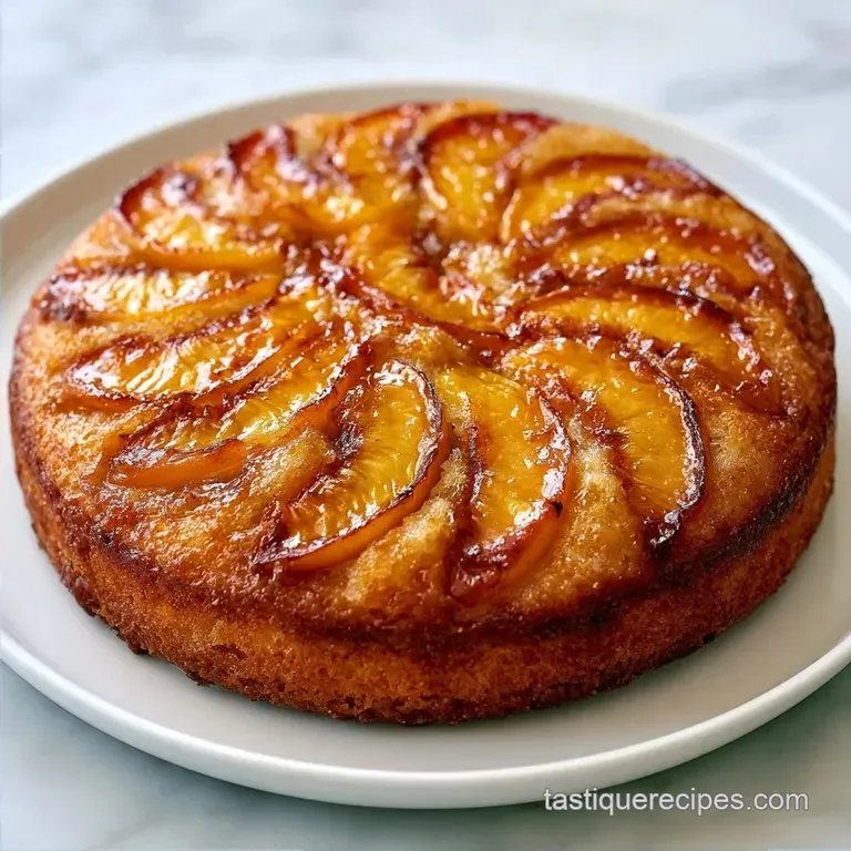 Simple Peach Yogurt Cake in 65 Minutes