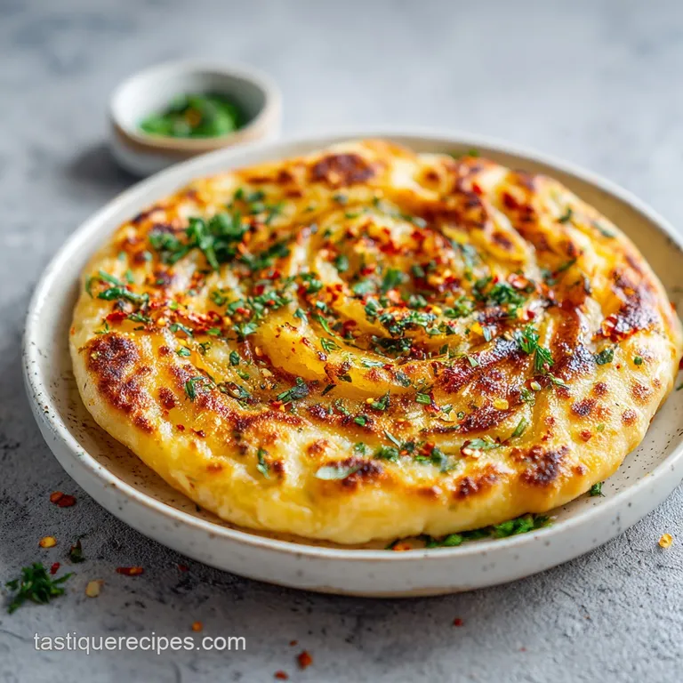 Spicy Potato Stuffed Flatbread Recipe