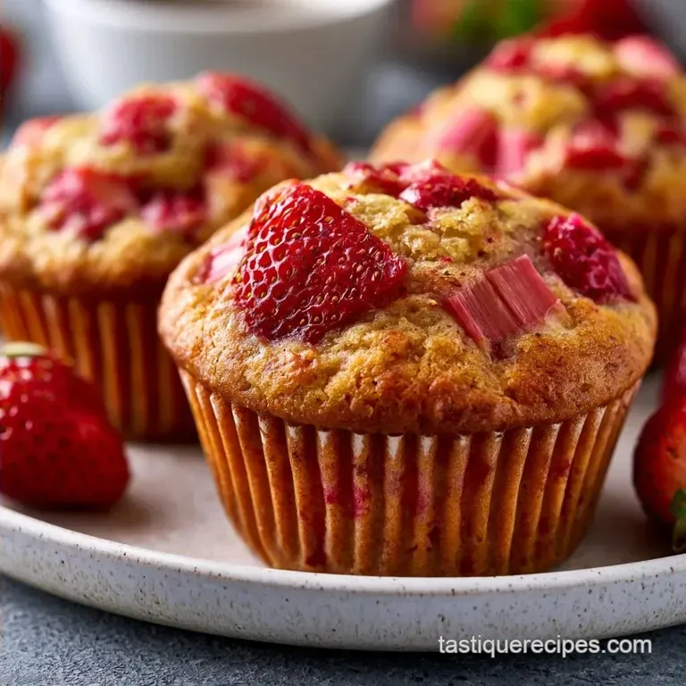 Paleo Strawberry Rhubarb Muffins: Nutty and Tart