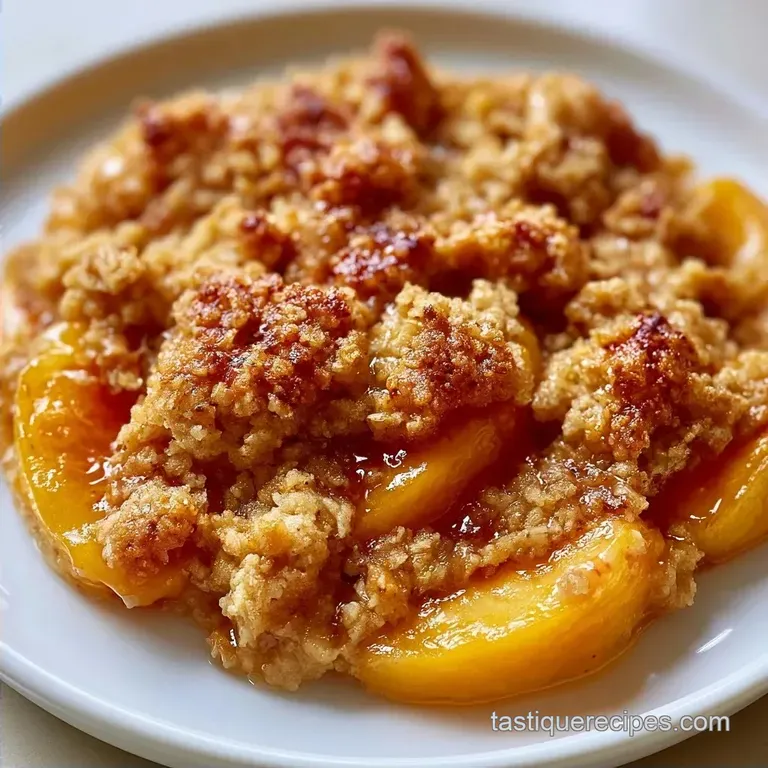 Summer Peach Crisp Recipe with Fresh Peaches