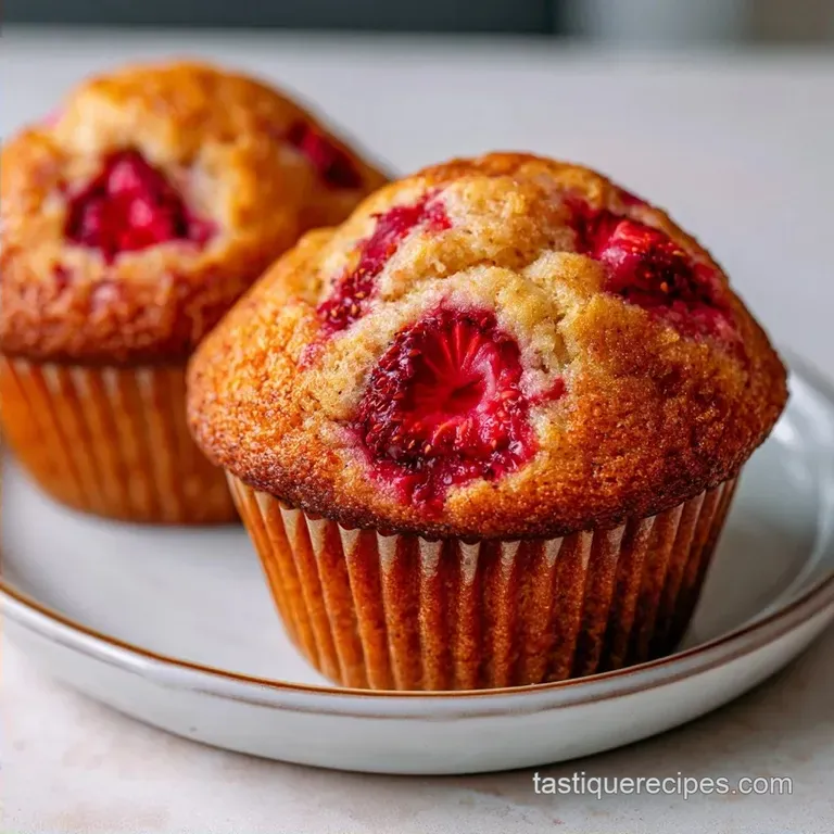 Traditional Strawberry Muffins: Bakery Style