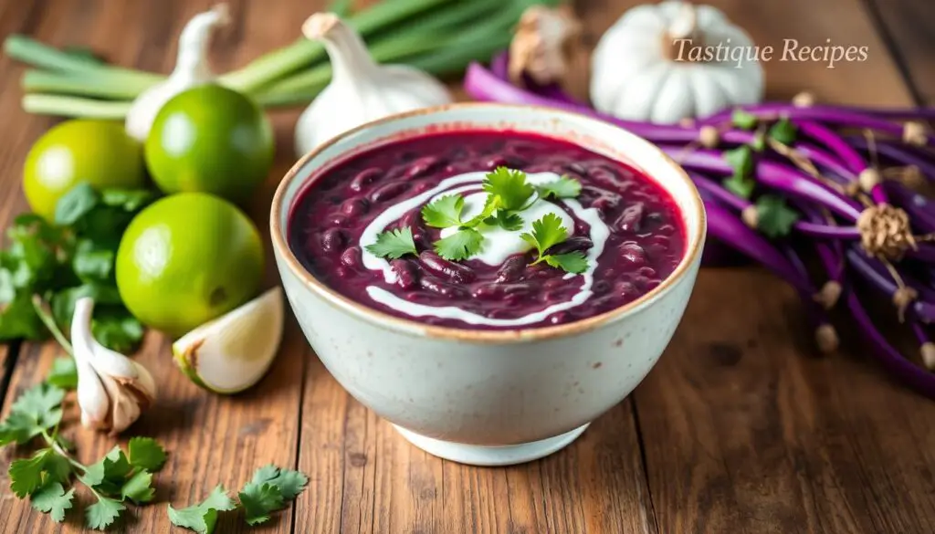 purple black bean soup recipe