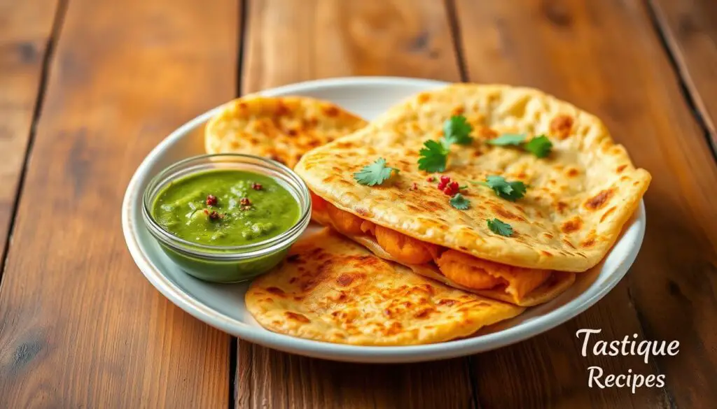 spicy potato stuffed flatbread recipe