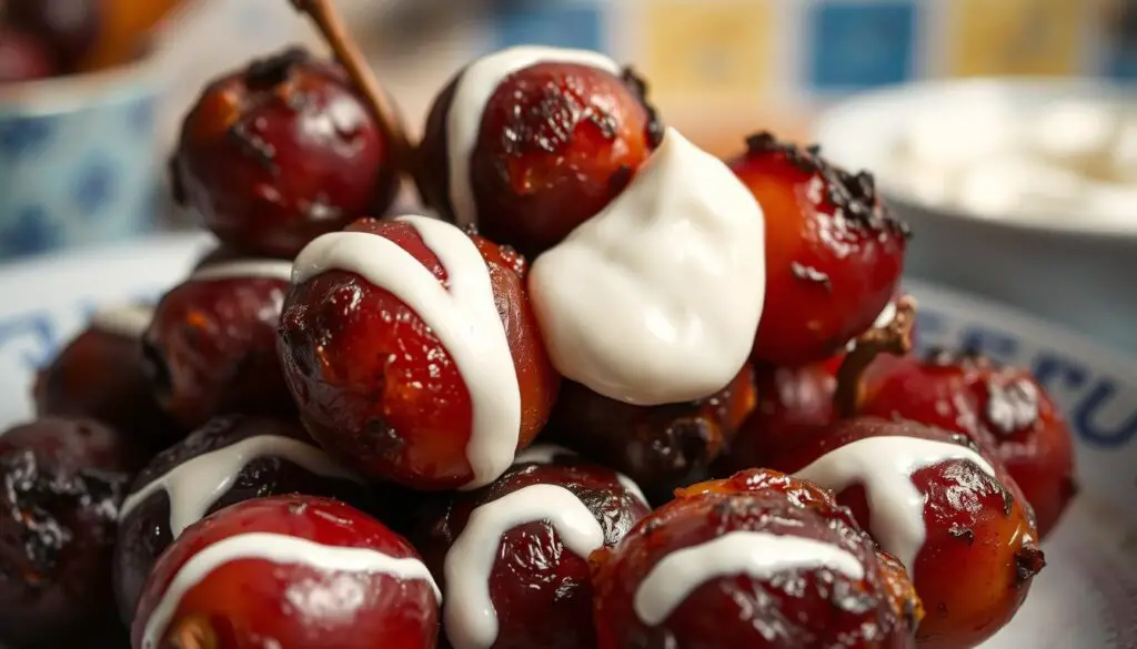 sour cream burnt grapes recipe